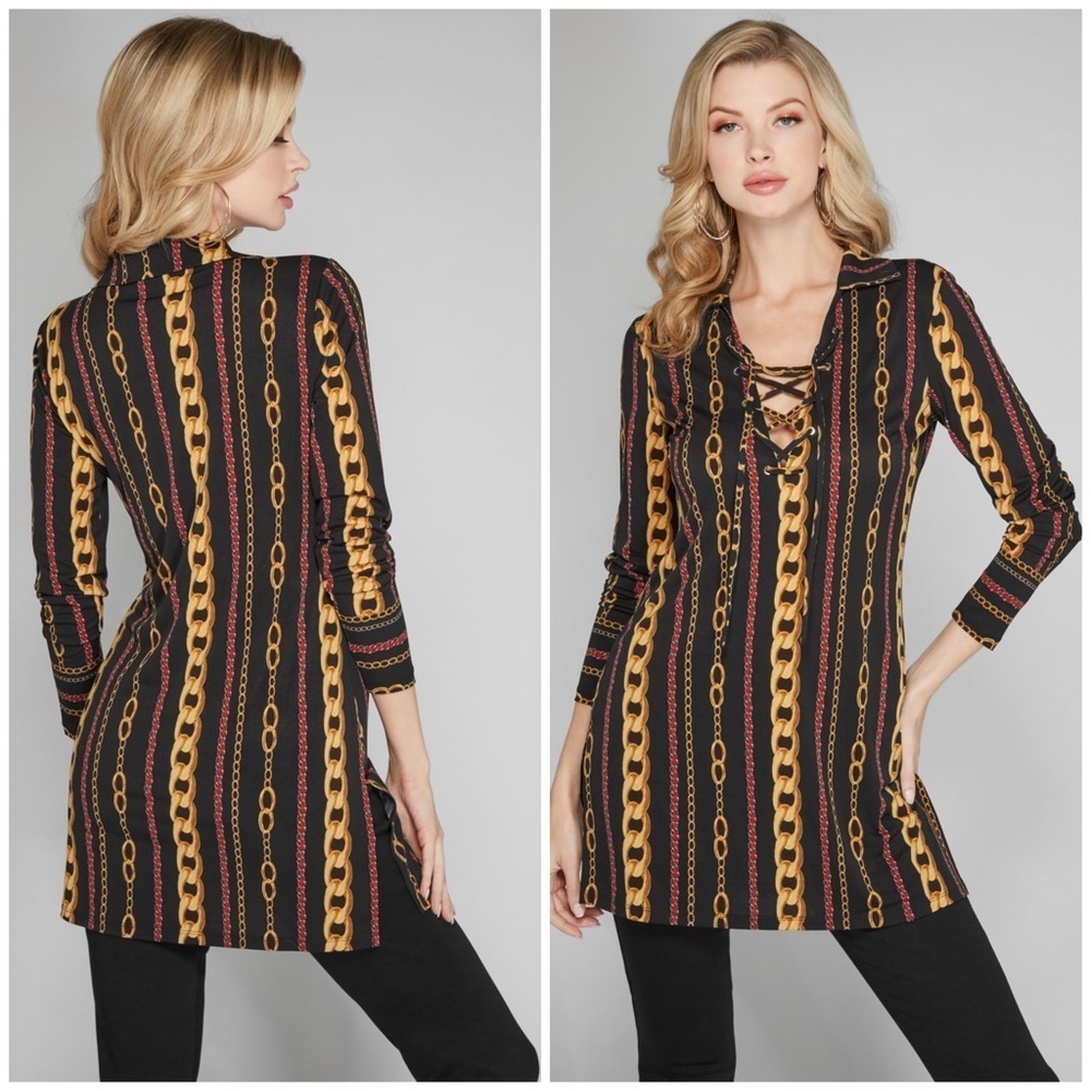 New GUESS BY MARCIANO Chain Reaction Top SZ S
